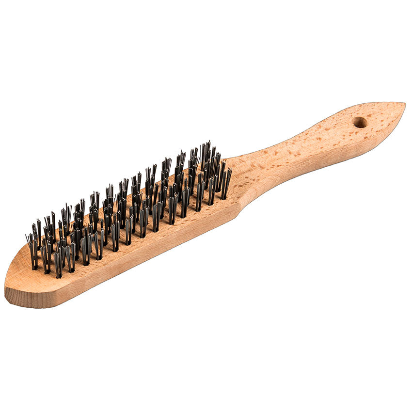 BH 600 hand brush standard Number of rows 4, 125 x 25 x 290 mm wooden handle 0,35 brass crimped