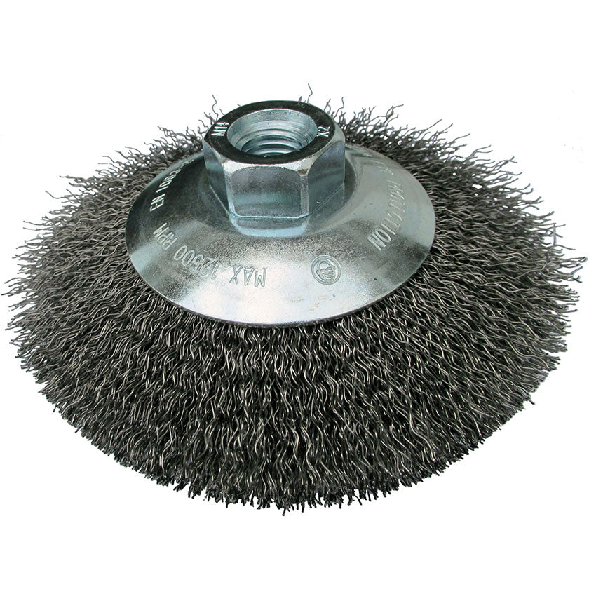 BK 600 W Bevel brush, 125 mm thread M14 0,3 Steel
