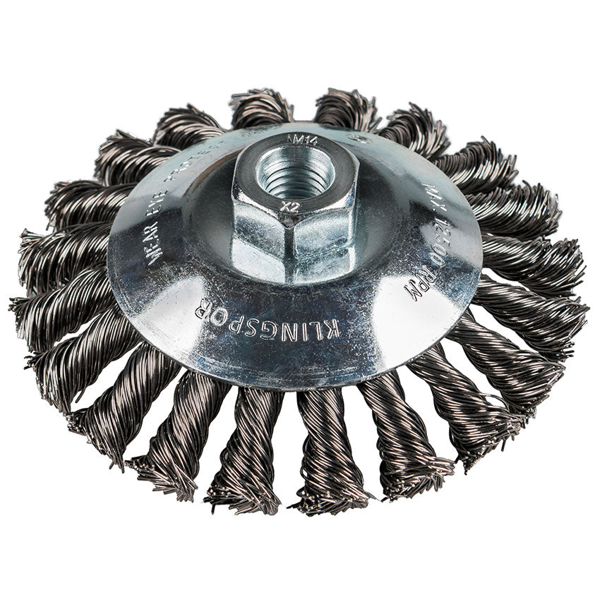BK 600 Z knotted cone brush Number of rows 1, 115 mm thread M14 0,5 Steel