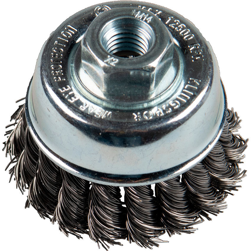 BT 600 Z cup brush curled without ring Number of rows 1, 100 mm thread M14 0,5 Steel