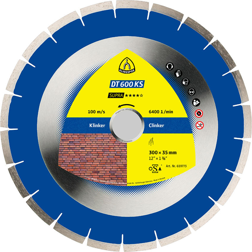 DT 600 KS diamond cutting blades, 300 x 2,8 x 35 mm 21 segments 40 x 2,8 x 10 mm, narrow gullet