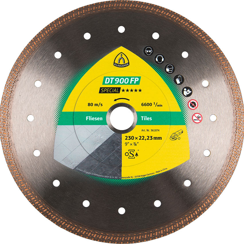 DT 900 FP diamond cutting blades, 125 x 1,4 x 22,23 mm 1,4 x 10 mm, profiled cutting rim