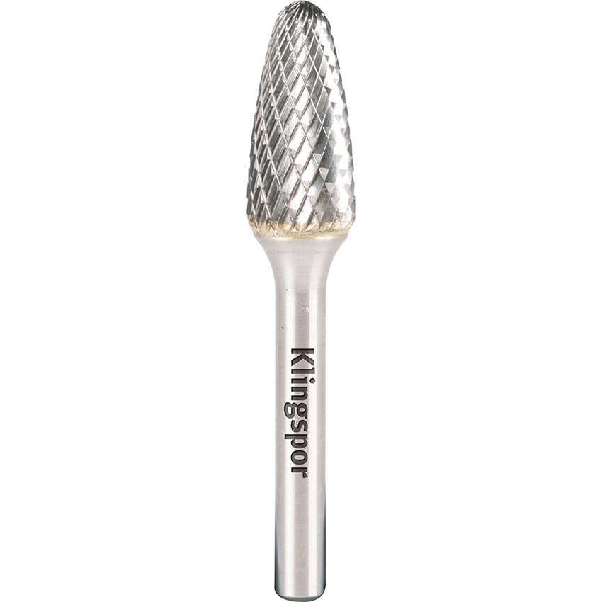 HF 100 F carbide burrs, 3 x 14 x 3 mm double serration