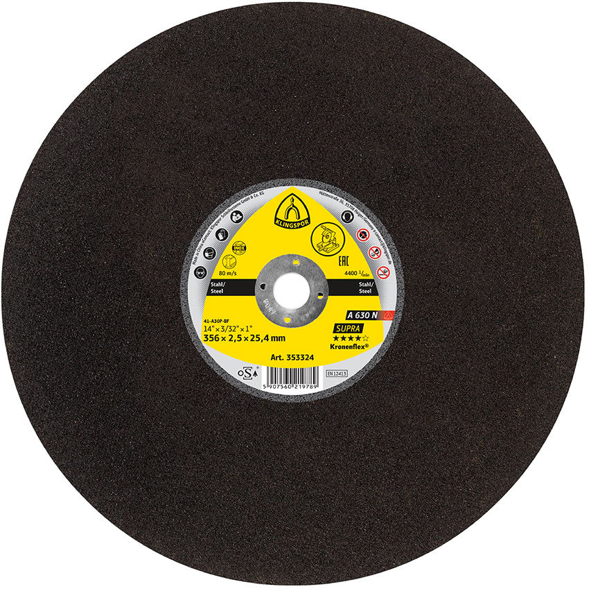 A 630 N large cutting-off wheels, 406 x 3,2 x 25,4 mm flat