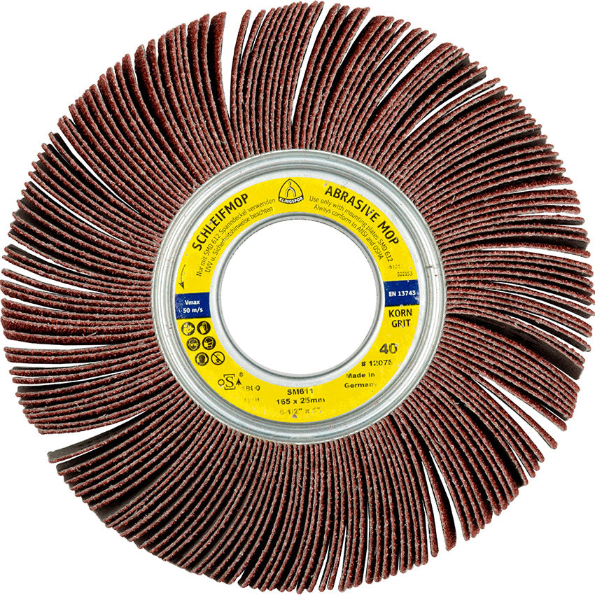 SM 611 abrasive mop wheels LS 309 X, 350 x 75 x 131,8 mm grain 320 5:1 packet assembling