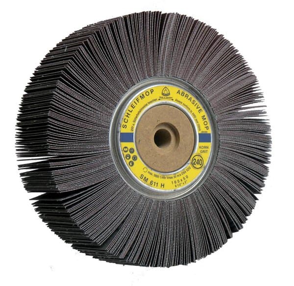 SM 611 H abrasive mop wheels LS 309 X, 165 x 50 x 13 mm grain 120