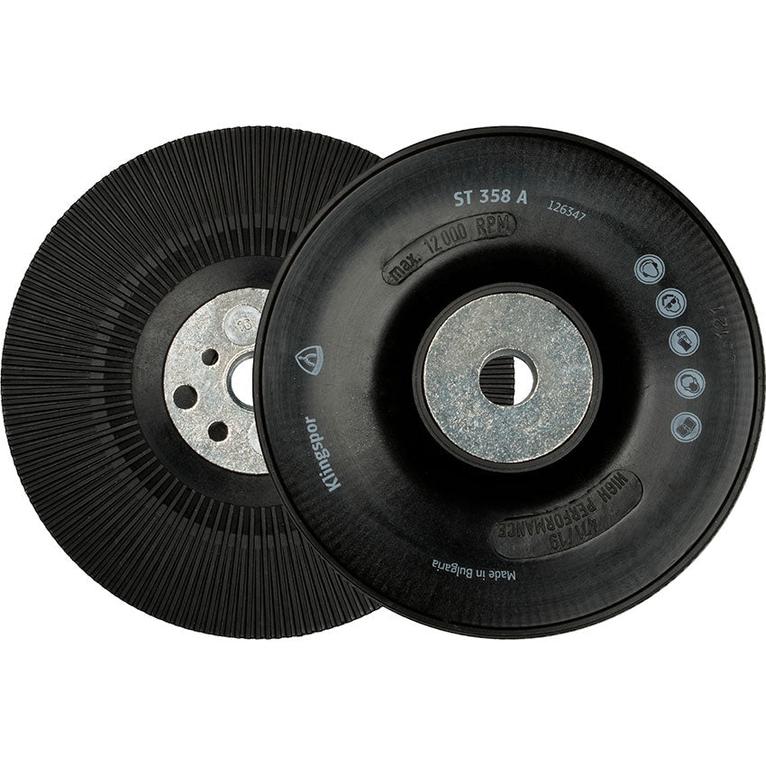 ST358A fibre backingpad ribbed, 180 mm thread M14