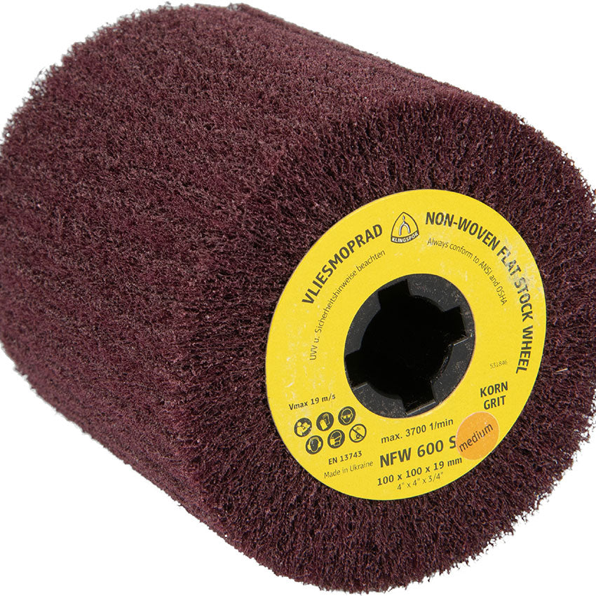 NFW 600 S nylon webbed mops, 110 x 100 x 19 mm very fine Aluminium oxide
